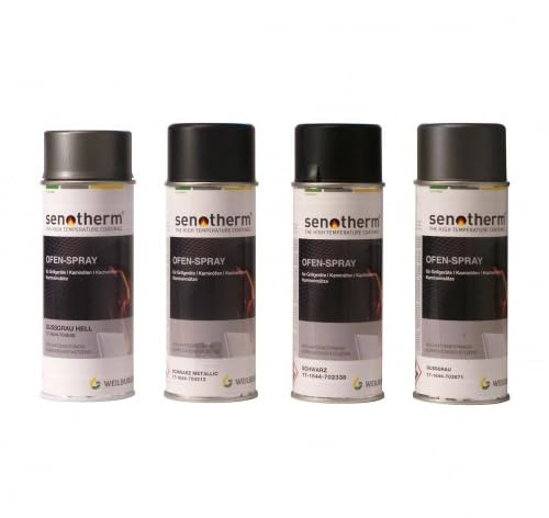 Weilburger Senotherm Ofenspray Ofenlack Rauchrohr hitzebeständig 400 ml Farbe Spray Fabe Schwarz
