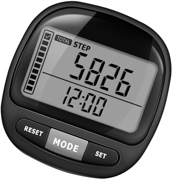 DonDofla 3D Pedometer Step Counter for Walking and Miles, Simple Step Tracker with Large Digital Display and Clip Lanyard, Steps Track Accurately Steps Monitor Watch for Women Men Adults Seniors Dog