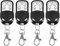 4pcs Clonage universel Télécommande Clé Clé FOB, porte de porte de porte de garage ouvreur à distance Clonage de clonage FOB 433MHz Télécommande