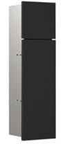 Emco WC-Modul asis Pure mit Glasfront Türanschlag rechts, Unterputz, 600mm, schwarz matt
