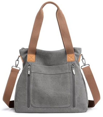 SNUG STAR Handtasche Damen,Canvas Tasche Damentasche Multi-Color-Striped Umhängetasche Damen Groß Schultasche Canvas Shopper Tasch Muttertag Geschenk Hobo Bag (G stylen)