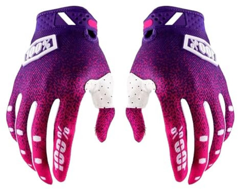 tuwiwol Guida con Sicurezza Guanti da Ciclismo Antivento per Una Presa Migliore Guanti da Moto Traspiranti Poliestere Resistente, Viola, S