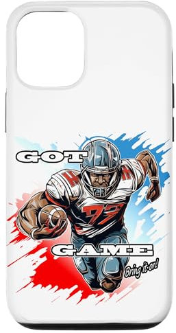 Hülle für iPhone 14 Champion Charge, American-Football-Spieler