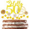 DazzJoy Gold Tortendeko 50. Geburtstag Mann,Torten Deko 50 Geburtstag Frau,50 Geburtstag Deko Torte,Kuchen Deko 50. Geburtstag,Cake Topper 50 Geburtstag,50. Geburtstag Kuchendeko
