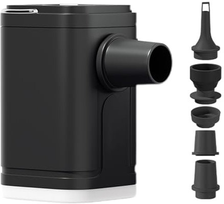 Tuxxjzm Pompe à air de camping - Pompe à air rapide pour bateaux pneumatiques - Pompe à air de camping de piscine | Pompe électrique sans fil de grande capacité de 1200 mAh - Multifonctionnel pour le