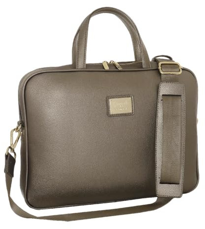 Camomilla Milano Borsa a Mano porta Pc Donna, Borsa Computer 15-16 pollici, con Tracolla, Similpelle, Collezione Nice Office, Colore Bronzo