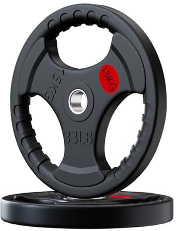 Wilitto Gummigriffplatten, Gummi-Hantelscheiben, 5,1 cm Hantelscheiben für Gewichtheben und Krafttraining, Gusseisen-Hantelscheiben, Langhantelscheiben-Set für Zuhause, Fitnessstudio