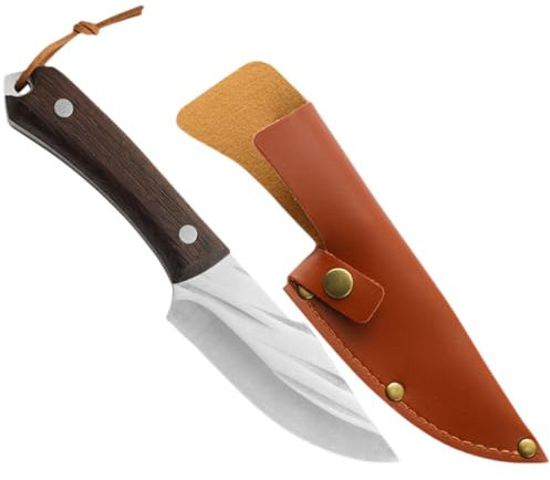 Amosfun Edelstahl Hackmesser Fleischschneider Mit Tragescheide Mehrzweck Küchenmesser Für Outdoor Und Zuhause