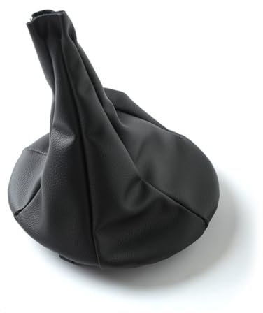 XPEX 1 Stück Schaltsack Aus Pu Leder, Zubehör Für Fiat Panda Komplett Mit Schalthebel, Kompatibel Mit Fiat Panda 2003–2012 Fiat 500 500C 2007–2013(Schwarz)