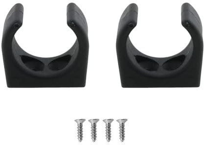 HJGarden 2PCS 32mm Black Nylon Ladder Hooks Lightweight Spring Clamp for Easy Access Storage for Boats, Marines, and Yachts