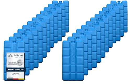 VonBueren 2-24 Kühlakkus für Kühltasche, je Kühlakku ca. 200 g, 12h Kühlung | Kühlakkus groß, ca. 8,1 x 15,2 x 2,2 cm, auch als Kühlelemente für Kühltasche und Kühlbox geeignet