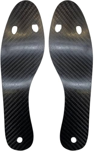 Tsffae 1 Paar Carbonfaser-Einlegesohle, Vollcarbon-Platten-Einlegesohle, Starke Boost-Einlegesohle Für Laufgewölbeunterstützung, Sport, Verbesserte Anti-Torsion