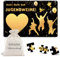 24-teilig Jugendweihe Karten Puzzle Geschenke, Geschenk zur Jugendweihe Mädchen Junge, Schwarzes Gold Gutschein zum Selber Ausfüllen mit Baumwoll-Säckchen