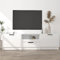 Myheimly TV Schrank Lowboard TV Möbel Fernsehschrank Fernsehtisch TV Board Fernsehmöbel HiFi Schrank Wohnzimmer 140x35x40 cm Holzwerkstoff Hochglanz-Weiß