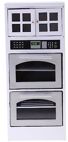 TOYANDONA Scale Miniature Microwave Oven Dollhouse Kitchen Furniture Decoration Mini Microwave Cabinet for Creative Home Styling