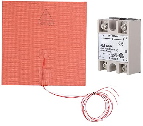 Silikonheizkissen Effiziente Heizmatte für 3D -Drucker 220 V 450W 250 X 250 Mm, Sicher und Zuverlässig