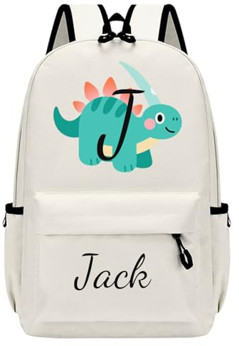 Generisch Beige Personalisierte Kinderrucksäcke, Name & Motiv, S/M/L | Individueller Kinder Rucksack, Wasserdichter Schulranzen für Kindergarten/Grundschule/Jugendliche, für Mädchen & Jungen