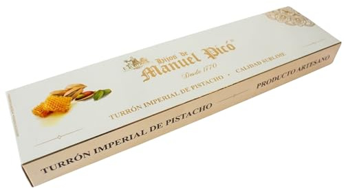 Figli di Manuel Picó – Torrone Imperiale al Pistacchio Turrodelia 200 g – Prodotto Artigianale di Jijona – Torrone Premium con Pistacchio Nazionale Selezionato – Edizione Esclusiva – Prodotto Gourme