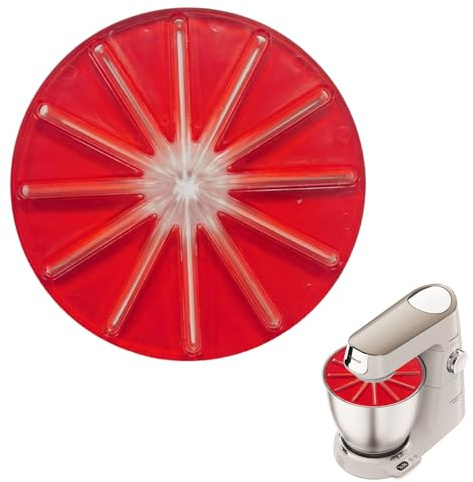 Standmixer Schneebesen Schaber Spritzschutz für 6-Draht Schneebesen Mixer Zubehör ABS Kompatibel mit KitchenAid anderen Standmixern Backzubehör für sauberes Mixen (Rot)