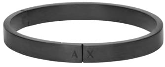 Armani Exchange Herren Schwarz Edelstahl Armband, AXG0173001