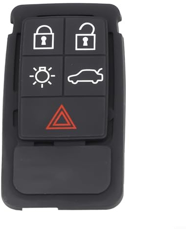 Autoschlüssel 5 Tasten Gummi Fernbedienung Tastenfeld Ersatz für Volvo XC60 XC70 V70 S60 S80 für gebrauchte Schlüsselgehäuse