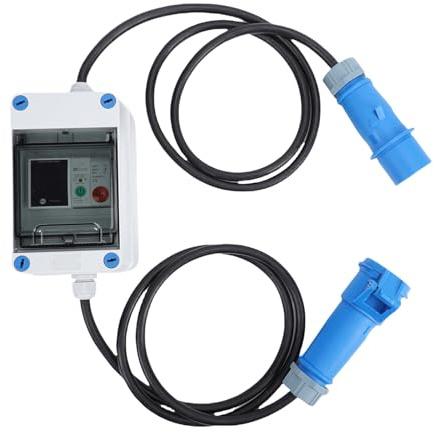 Luocute Compteur d'électricité Numérique avec Connecteur étanche, Support de Disjoncteur WiFi pour Compteur KWH Portable Intelligent Tuya pour Camping-car, Usage Domestique en Extérieur