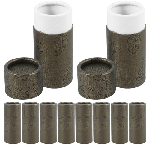 WRITWAA 10pcs Packaging Tube Box Essential Oil Bottle Packaging Box 10ml Kraft Paper Cylinder Simple Elegant Easy to Store Easy to Carry Gift for Personal Use