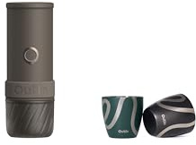 OutIn Mino Cafetera eléctrica portátil Juego de 2 Tazas para Espresso
