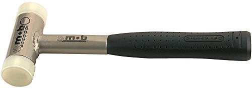 Peddinghaus Schonhammer Rückschlagfrei 40mm/800g mit Stahlrohrstiel und Kunststoffgriff, auswechselbare Polyurethan-Köpfe
