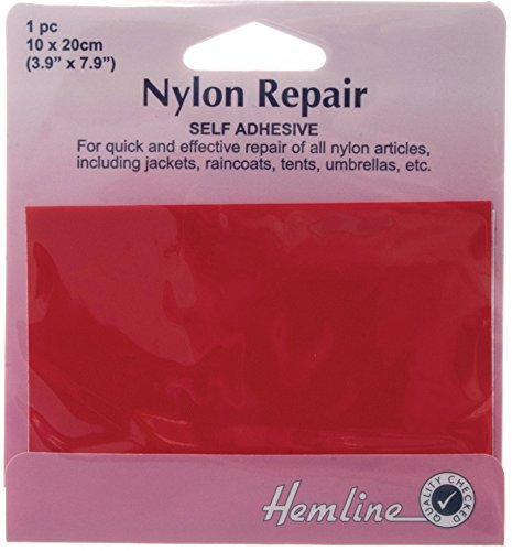 Hemline Nylon Repair Mending Patch Self-Adhesive 10x20cm Red