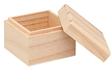 GLOREX 6 1682 601 Holzbox, Natur, 7, 5 x 6 cm