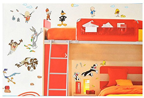 alles-meine.de GmbH 37 TLG. Set XL Wandtattoo Tom und Jerry/Bugs Bunny Sylvester/Taz/Speedy Gonzalez/Road Runner/Coyote/Tweety - Wandsticker Maus Katze Comic Käse Auf..