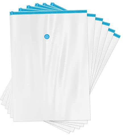 Kronenburg Vakuumbeutel für Kleidung 6er Set 130x90 cm - Vakuum Kleiderbeutel wiederverwendbar - Aufbewahrungsbeutel für Kleidung Bettwäsche Winterkleidung und mehr - weitere Sets wählbar