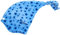 Playshoes Unisex Kinder Fleece-Zipfelmütze Sterne 422055, 7 - Blau, 49