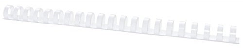 OFFICE PRODUCTS Plastikbinderücken 100 Stück DIN A4 16mm (145 Seiten) Binderücken Bindungskämme Plastikbindung | Kunststoff | Farbe: Weiß