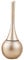 Ronghai Modern Toilet Brush & Holder, Stainless Steel Bowl Base ABS Handle Detachable Toilet Cleaning Set (Champagne Gold)
