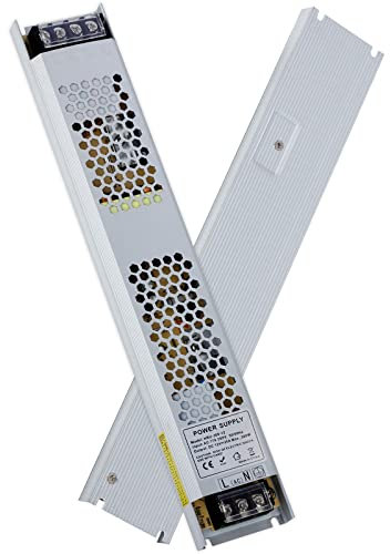 VARICART LED Trafo 12V 300W, Extra Dünn Netzteil 25A, Driver Treiber AC 230V auf 12V DC Schaltnetzteil, Konstante Spannung Transformator für Streifen G4 MR16 Birnen Beleuchtungen