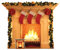 empireposter Weihnachten - Kamin - Lebensgroßer Pappaufsteller Standy - ca. 121x101 cm