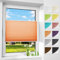 Allesin Plissee ohne Bohren Plissees Klemmfix Orange 35x120cm(BxH), Plisseerollo Faltrollo mit Klemmträger, Jalousie Rollos für Fenster und Tür, Sichtschutz und Sonnenschutz