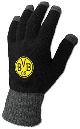 Borussia Dortmund BVB Smartphone-Handschuhe, Schwarz, L