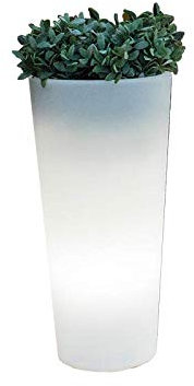 Macetero con luz Led RGBW 60 cm y 80 cm Solar y batería Recargable (60 cm Solar)