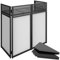 Vonyx DB4 PRO DJ Pult, DJ Booth, DJ Tisch mit Eckplatten und weißen und schwarzen Abdeckungen, Tragetaschen, mobile DJ-Stand