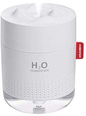 Umidificatore ad ultrasuoni ultrasuoni, 500 ml, umidificatore silenzioso con luce notturna e due modalità di nebbia regolabile, per camera da letto, ufficio, dei bambini, soggiorno, piante, auto