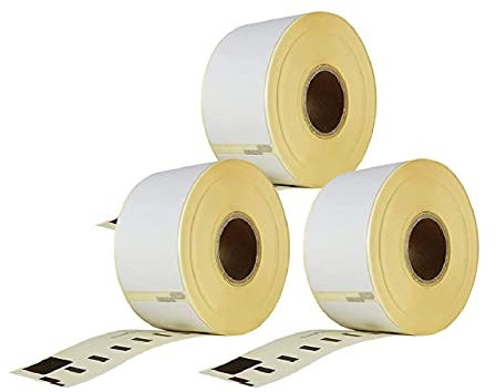 hd-line 99012 Lot de 3 rouleaux de 260 étiquettes par rouleau = 780 étiquettes autocollantes compatibles avec imprimantes Dymo Labelwriter & Seiko 89 x 36 mm