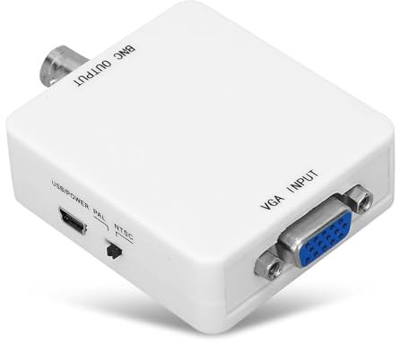 Convertitore di Interfaccia Multimediale, Convertitore da VGA a BNC Accessori per i'Home Theatre Adattatore da Video a VGA per Monitor Home Theater Fotocamera PC TV DVD DVR
