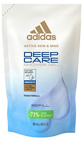 adidas Deep Care Duschgel zum Nachfüllen, pflegt mit nährendem Feuchtigkeitskomplex, 400 ml