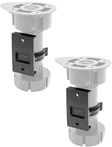 WAGNER Befestigungsclips 2tlg Set - 49 x 28 x 36 mm für Küchenfuß/Möbelfuß/Verstellfuß - Kunststoff, schwarz - 12041400
