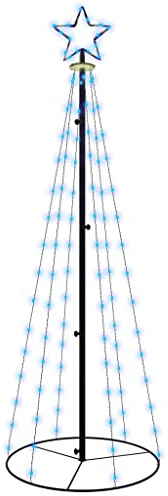 vidaXL LED-Weihnachtsbaum Kegelform Blau 108 LEDs 70x180 cm