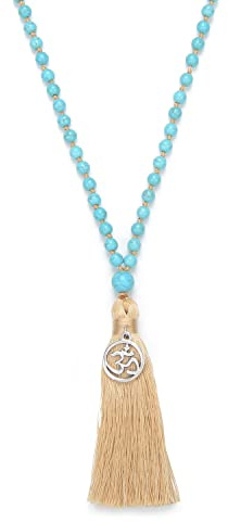 oasymala 108 Mala-Perlen-Quasten-Halskette, beruhigende Meditation, spirituelle Mala-Halskette, Erdung, spirituelle OM-Halskette