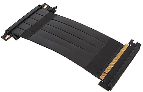 VBESTLIFE PCIE 4.0 X16 Riser-Kabel, Grafikkarte 180 Grad GPU-Verlängerungskabel für RTX 4090 4080 4070 4060, für RX7900 XT7800 XT7700 XT7600 7500 (Schwarz)